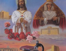 CARTEL VISITA JESÚS CAUTIVO Y Mª SANTÍSIMA TRINIDAD AL HOSPITAL CIVIL